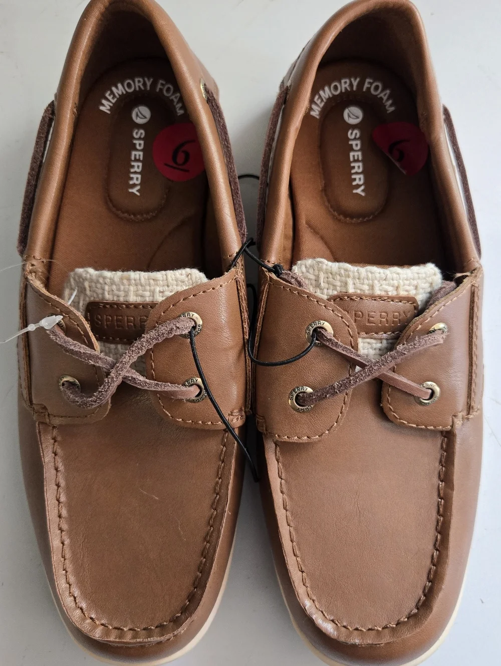 Sperry Halefish Boat Shoes Womens 6 Linen Leather Brown Nautical Comfort Casual - Picture 2 of 10